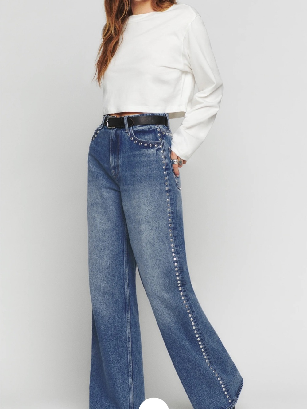 Reformation Cary High Rise Slouchy Wide Leg Jeans